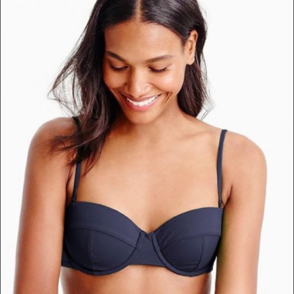 NWWT JCrew lavender strapless underwire bikini top